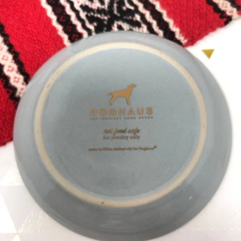 Doghaus Ceramic Gold Dog Bone Jewelry Dish